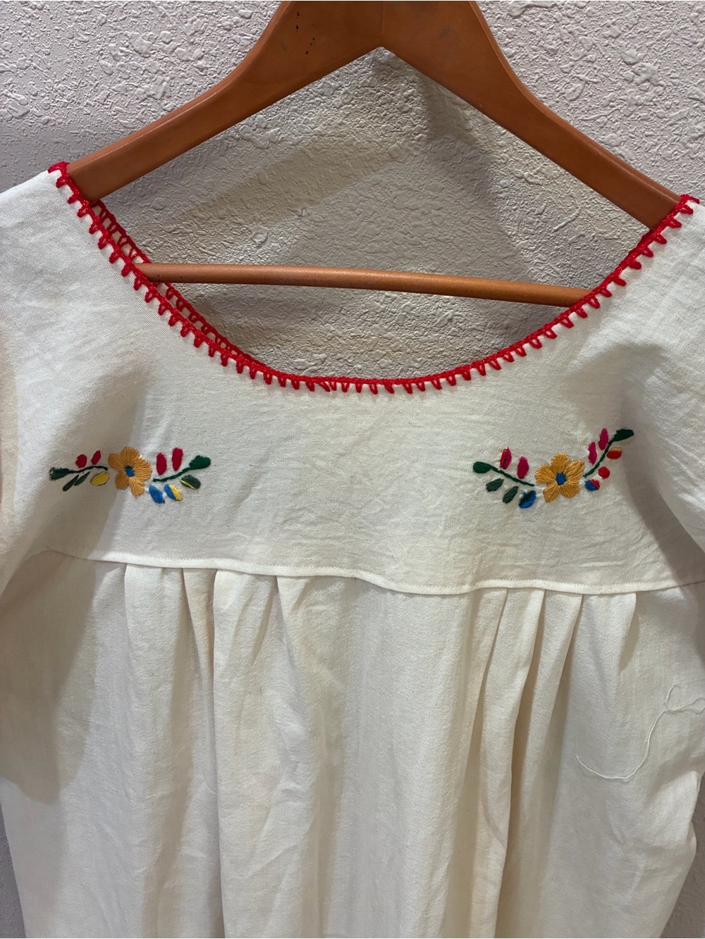 Handmade Embroidered Mexican Peasant Dress from Puebla, Mx. NWOT - Picture 7 of 7
